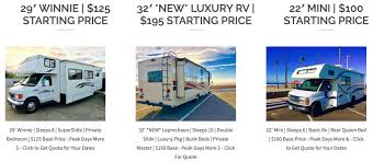 rv motorhome rentals near me