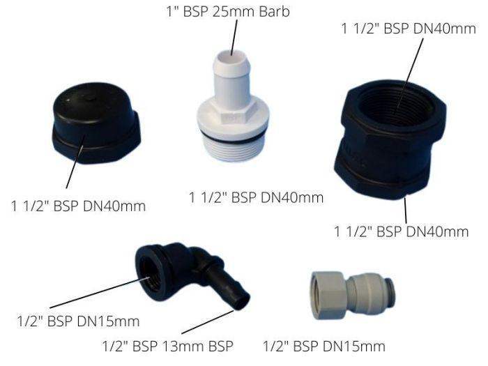 caravan water tank fittings